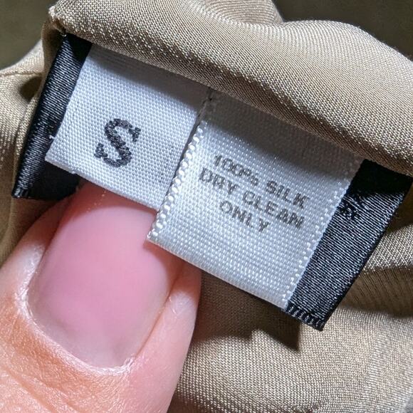 Peter Cohen 2 Pc 100% Silk Gray White Abstract Print Tank Top Skirt Set Sz S - Picture 5 of 5